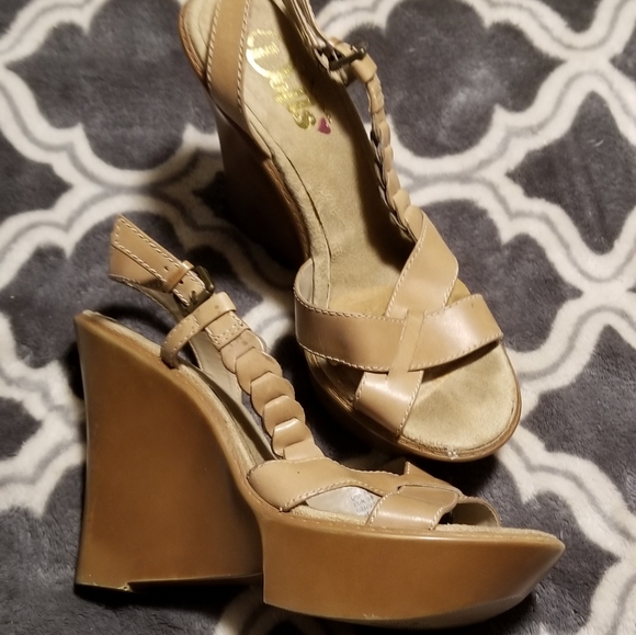 Final Mark Down - Sexy Beige Strappy Leather Pumps by Nina Dolls - Picture 1 of 6